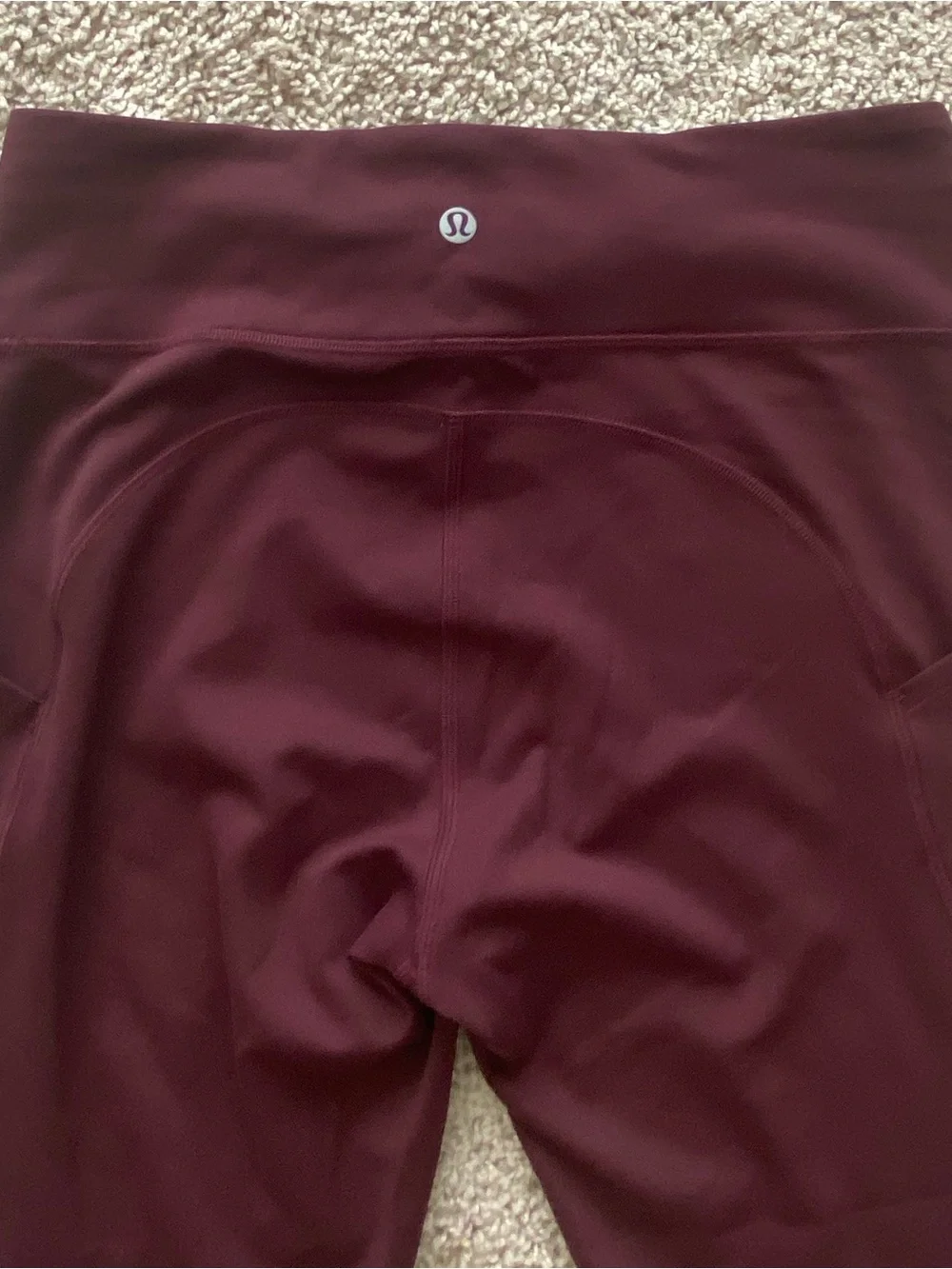 Lululemon Invigorate High-Rise Tight  Workout Leggings 8 Medium Maroon Burgundy